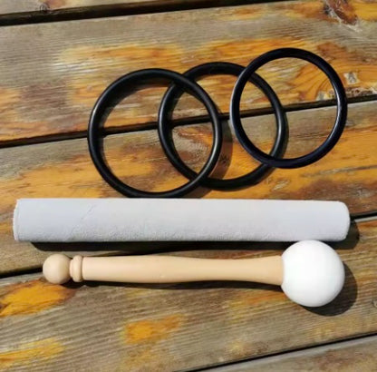 3 pcs Frosted Crystal Singing Bowl Sets