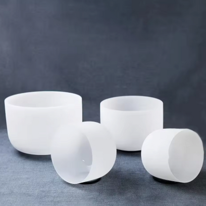4 pcs Frosted Crystal Singing Bowl Sets