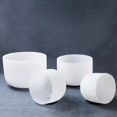 4 pcs Frosted Crystal Singing Bowl Sets
