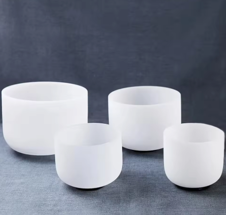 4 pcs Frosted Crystal Singing Bowl Sets